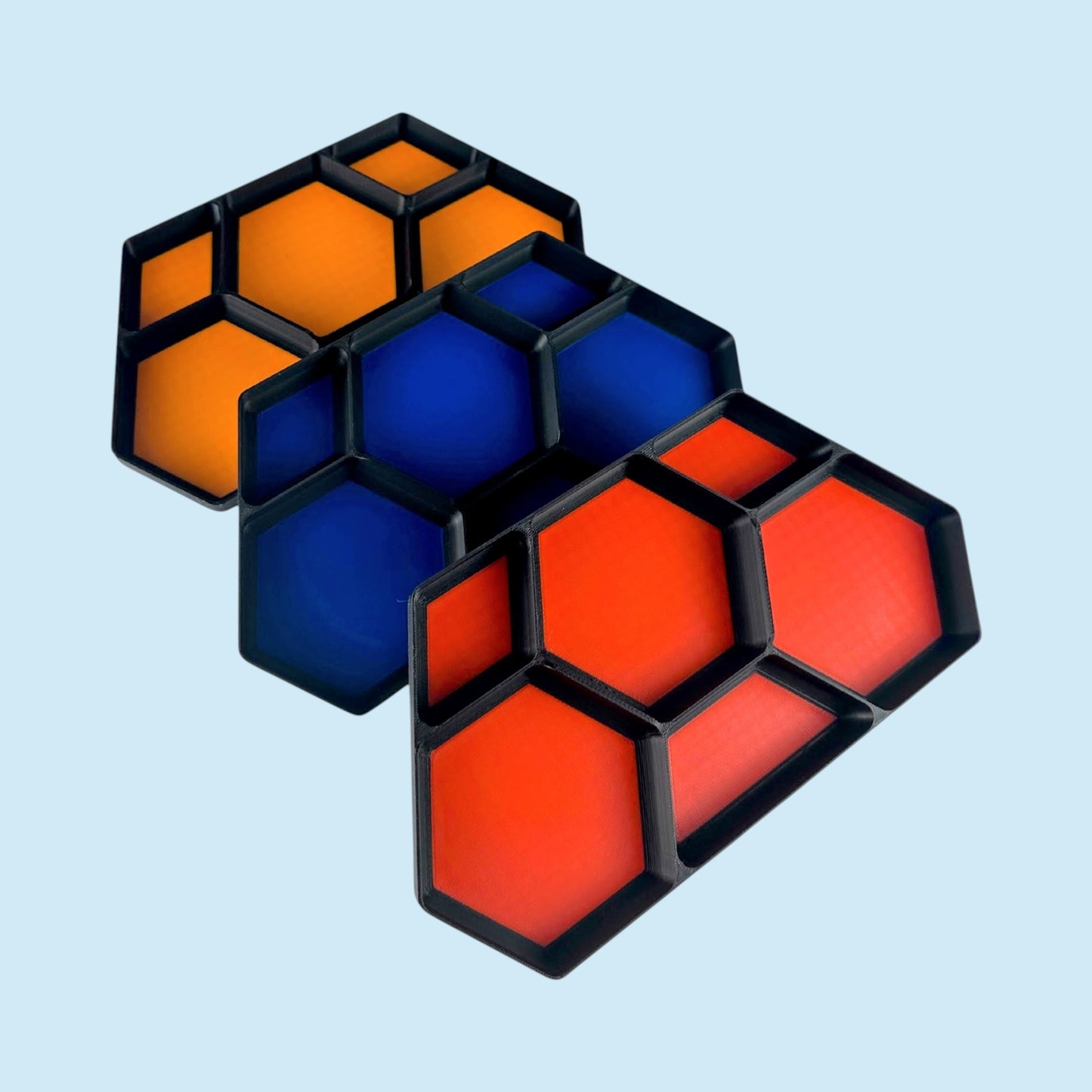 Six Bin Stackable Parts Tray | Garage Organizer | Hobby Organizer | Desk Organizer | Hobby Tray | Workspace Organizer