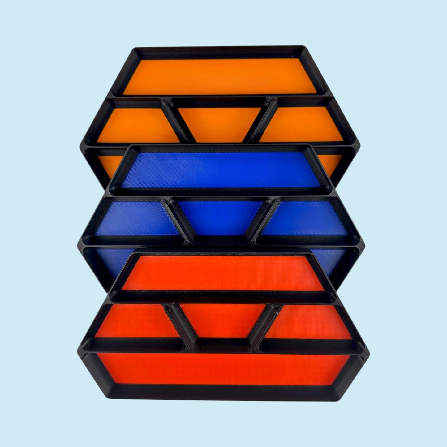 5 Bin Stackable Parts Tray - 2 Tool | Garage Organizer | Hobby Organizer | Desk Organizer | Hobby Tray | Workspace Organizer