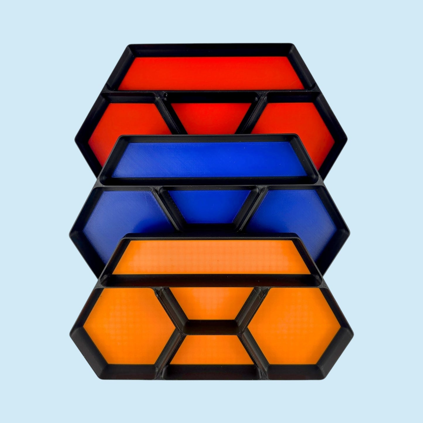 5 Bin Stackable Parts Tray - 1 Tool | Garage Organizer | Hobby Organizer | Desk Organizer | Hobby Tray | Workspace Organizer