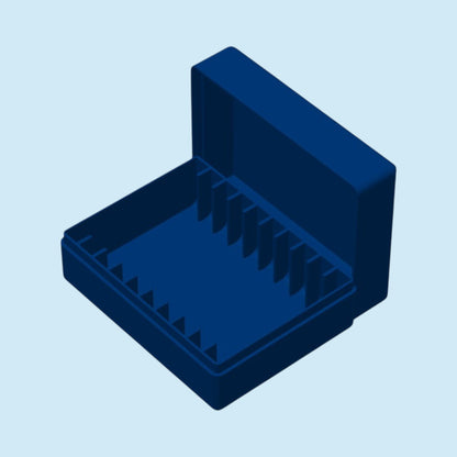 10oz Silver Bars Storage Box for Direct-Fit Capsules | Holds 10 10oz Silver Bars | 1x10 Layout | 9 color Options | Optional Customized Text