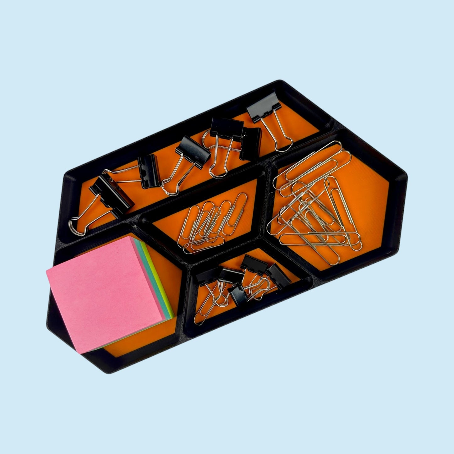 5 Bin Stackable Parts Tray - 1 Tool | Garage Organizer | Hobby Organizer | Desk Organizer | Hobby Tray | Workspace Organizer