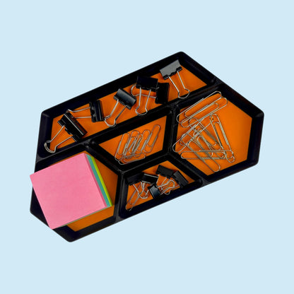 5 Bin Stackable Parts Tray - 1 Tool | Garage Organizer | Hobby Organizer | Desk Organizer | Hobby Tray | Workspace Organizer