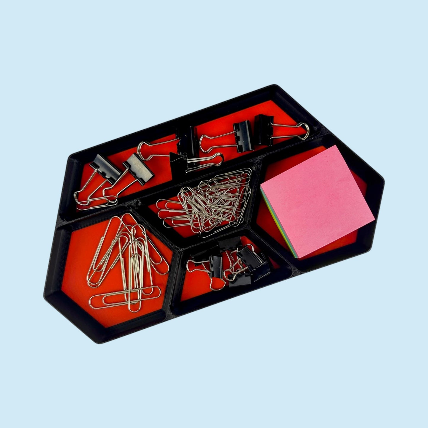 5 Bin Stackable Parts Tray - 1 Tool | Garage Organizer | Hobby Organizer | Desk Organizer | Hobby Tray | Workspace Organizer