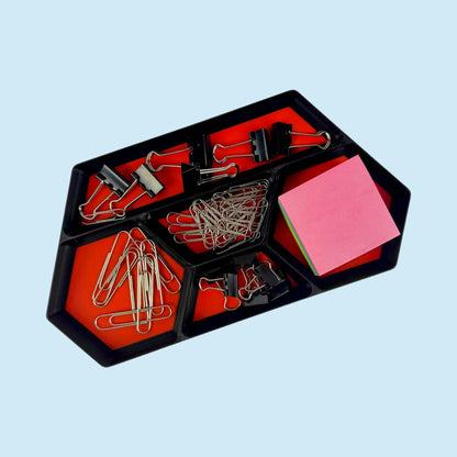 5 Bin Stackable Parts Tray - 1 Tool | Garage Organizer | Hobby Organizer | Desk Organizer | Hobby Tray | Workspace Organizer