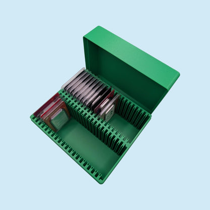 1 oz Gold and Silver Bar Assay Card Case | Holds 50 Common Assay Cards | 9 color options | 2x25 Layout | Optional Customizable Text on lid