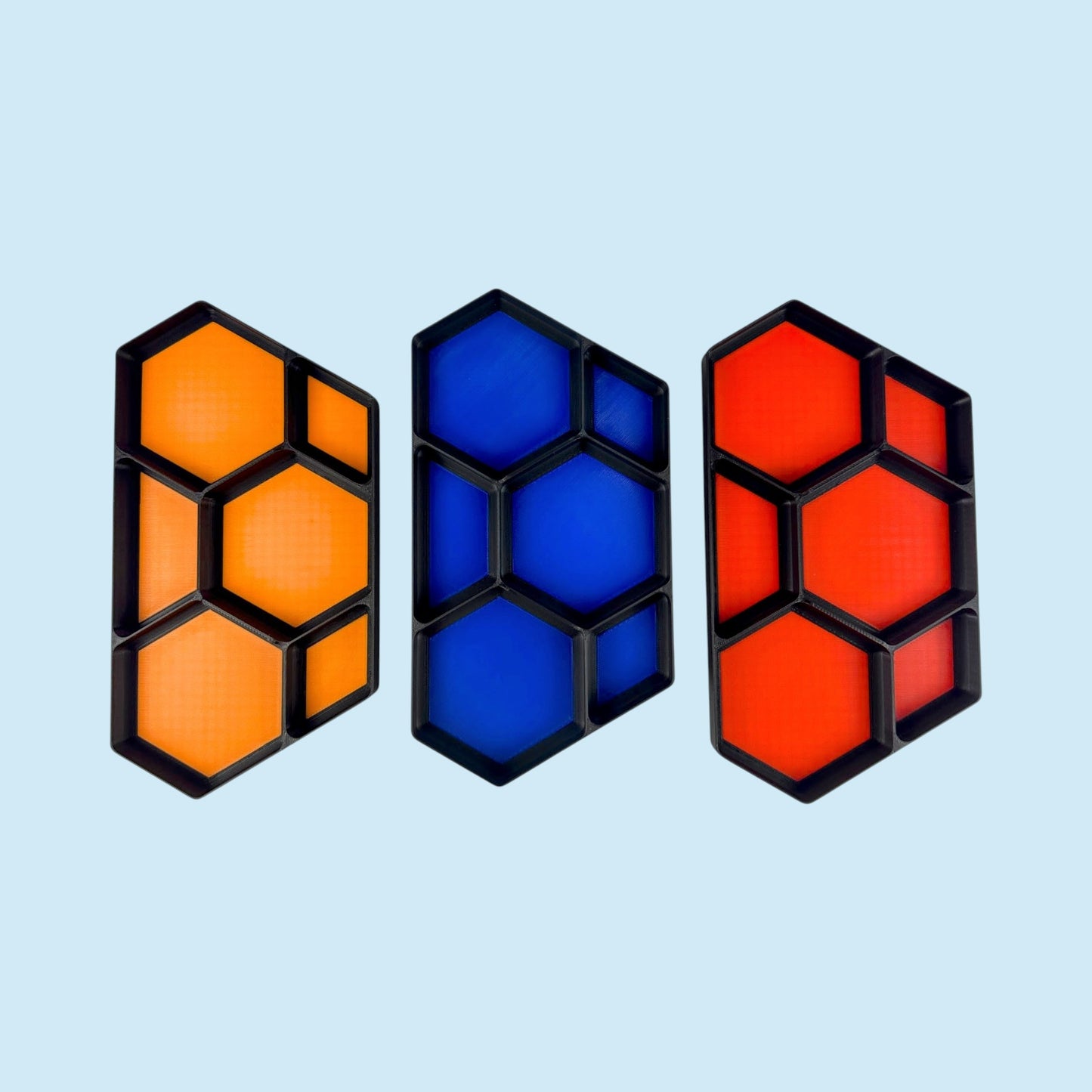 Six Bin Stackable Parts Tray | Garage Organizer | Hobby Organizer | Desk Organizer | Hobby Tray | Workspace Organizer