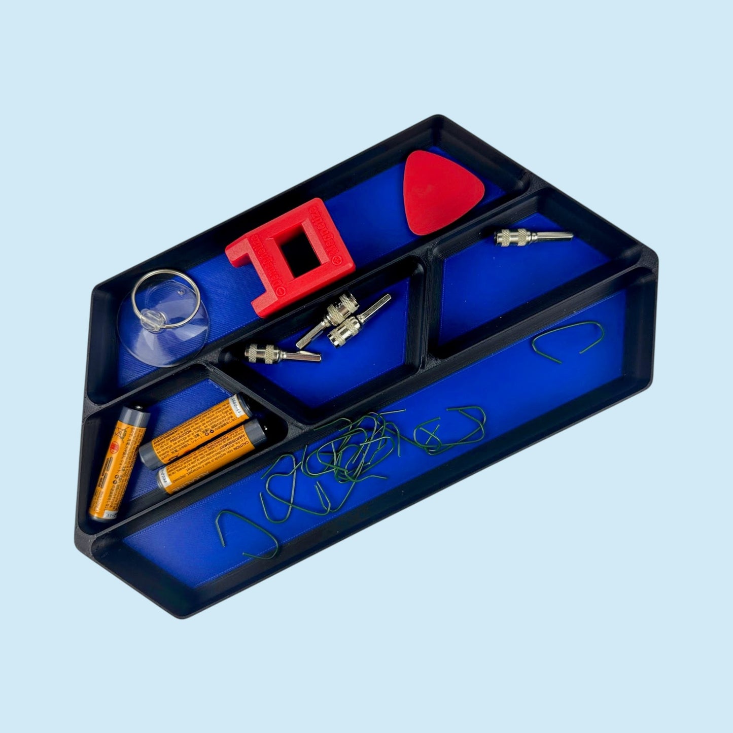 5 Bin Stackable Parts Tray - 2 Tool | Garage Organizer | Hobby Organizer | Desk Organizer | Hobby Tray | Workspace Organizer