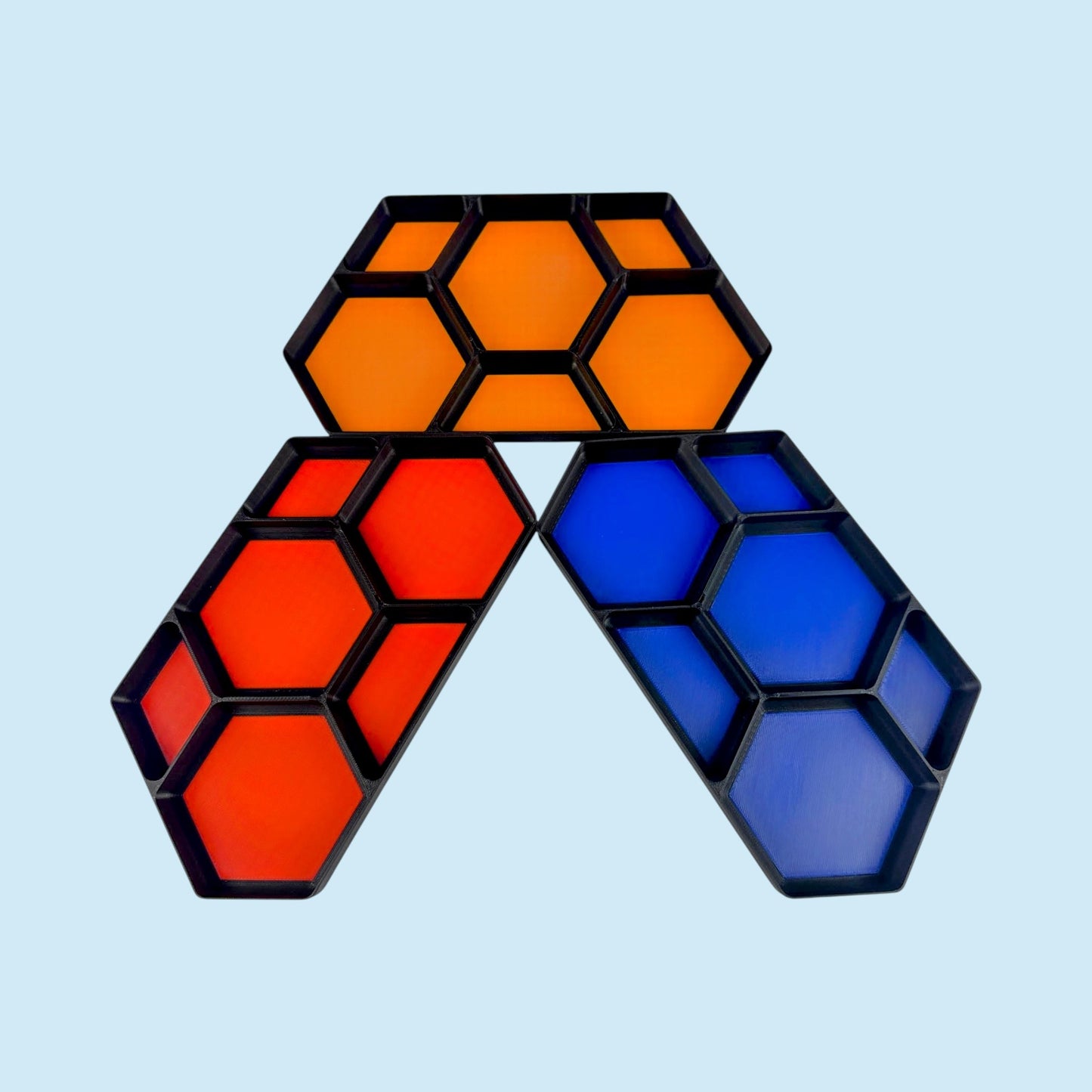 Six Bin Stackable Parts Tray | Garage Organizer | Hobby Organizer | Desk Organizer | Hobby Tray | Workspace Organizer