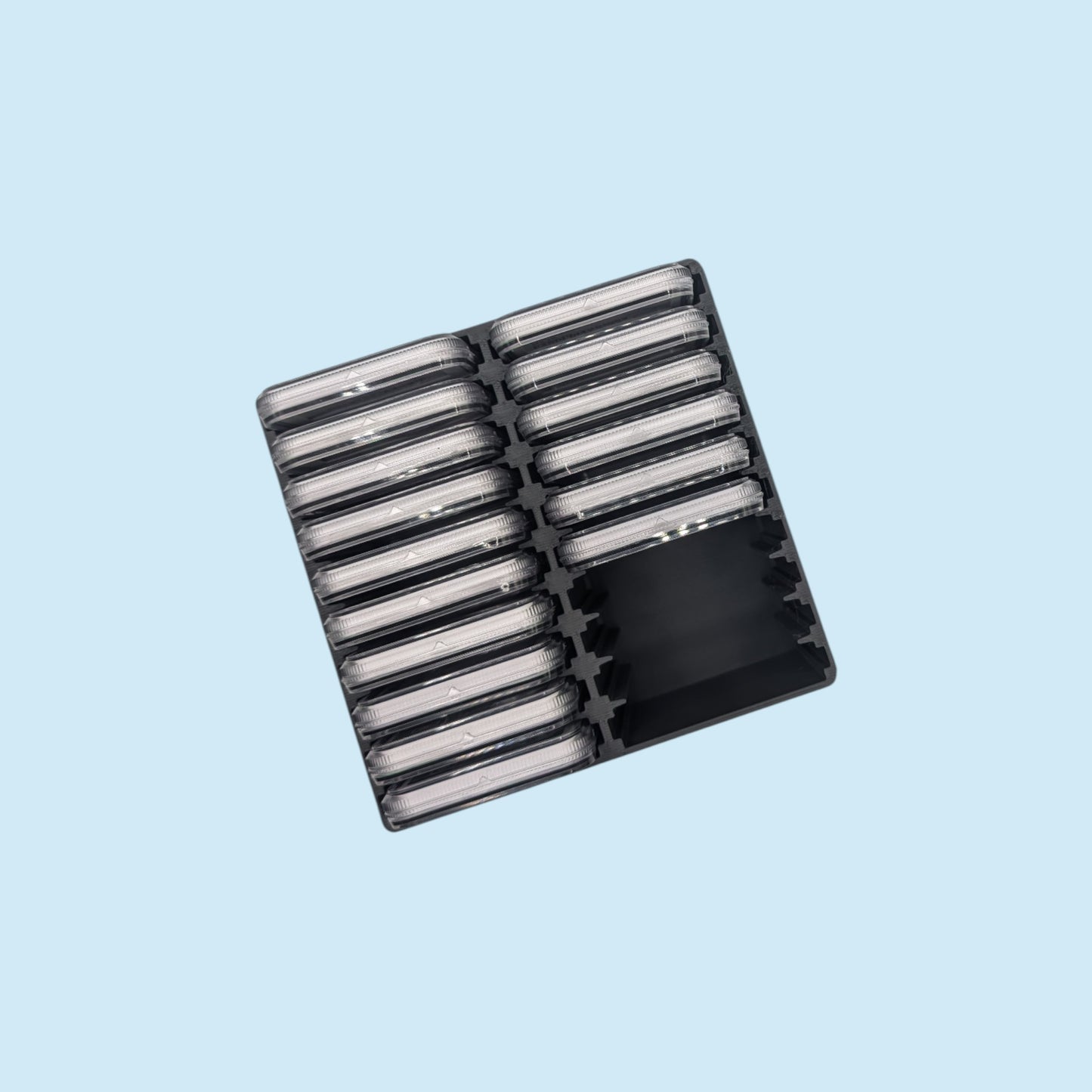 Graded Coin Storage Box | 20 Certified NGC and PCGS 1oz Silver Dollar Slabs | 2x10 Layout | 9 Color Options | Optional Customized Text