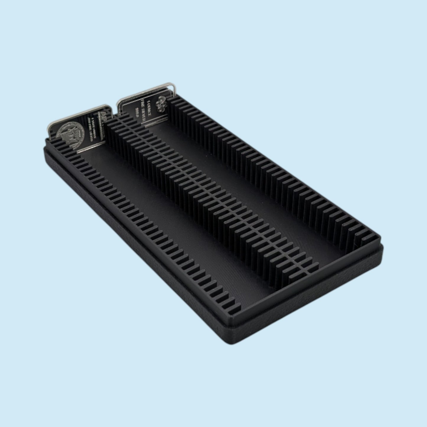 1oz Silver Bars Storage Box without Capsules | Holds 80 1oz Silver Bars | 2x40 Layout | 9 color Options | Optional Customized Text