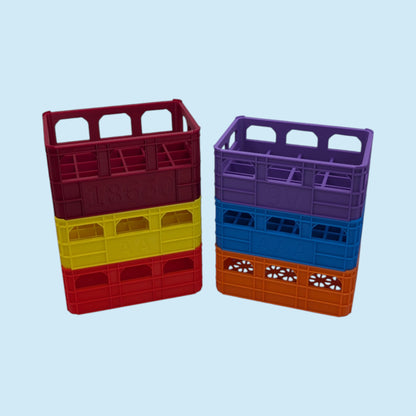 Large Crate Style Battery Storage | Battery Case for AAA, AA, 9v, 18650, 18500 | Organizer | Stackable | 3D Printed | Unique Gift