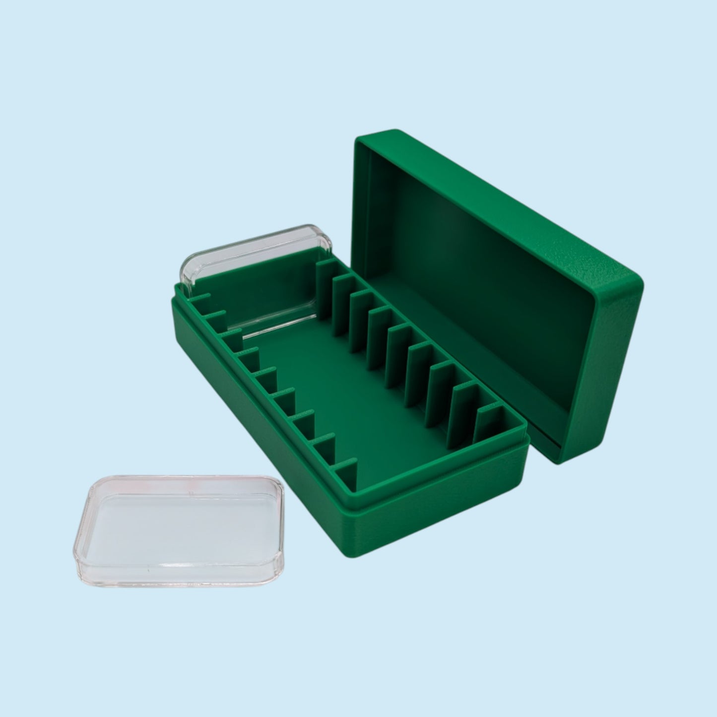 5oz Silver Bars Storage Box for Direct-Fit Capsules | Holds 10 5oz Silver Bars | 1x10 Layout | 9 color Options | Optional Customized Text