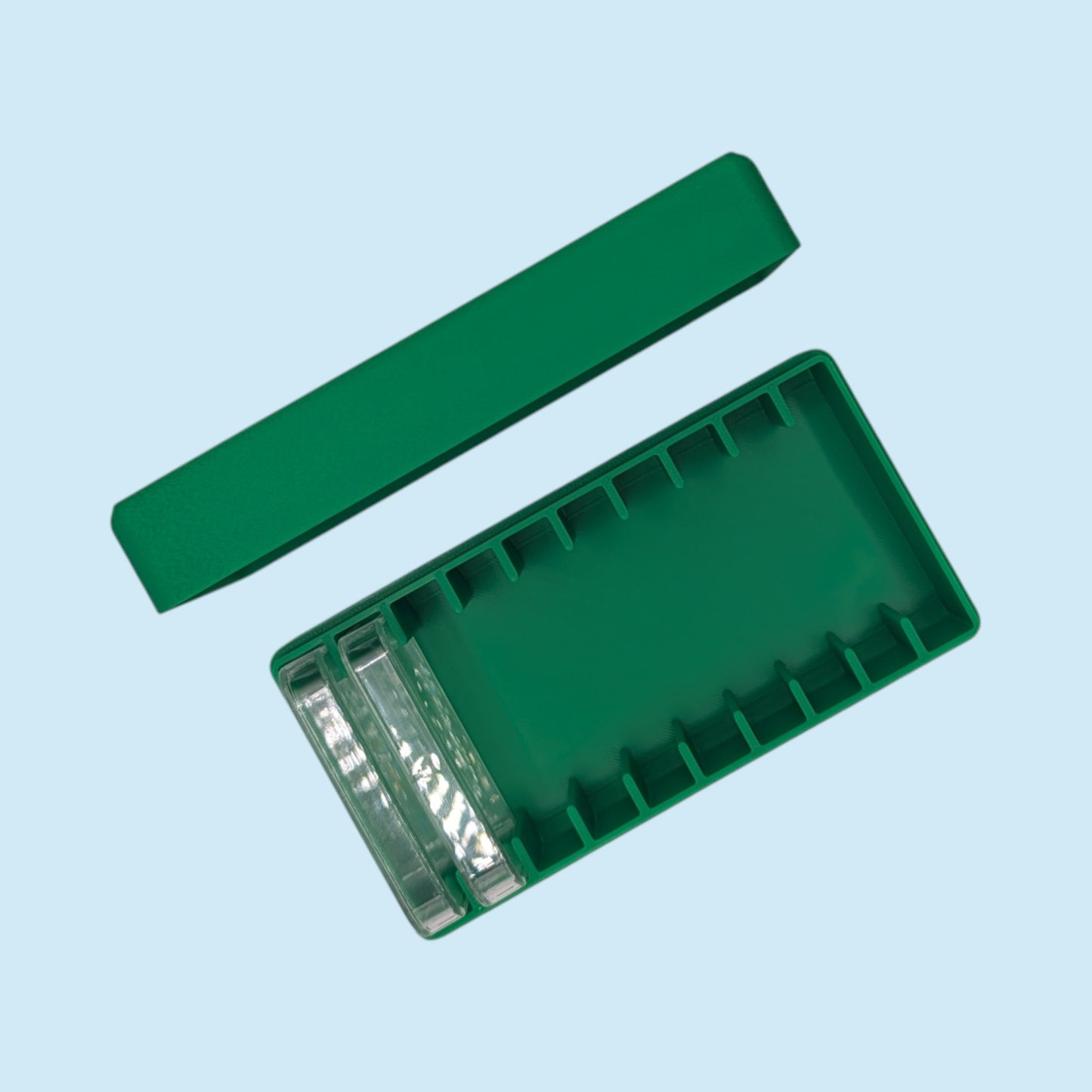 5oz Silver Bars Storage Box for Direct-Fit Capsules | Holds 10 5oz Silver Bars | 1x10 Layout | 9 color Options | Optional Customized Text