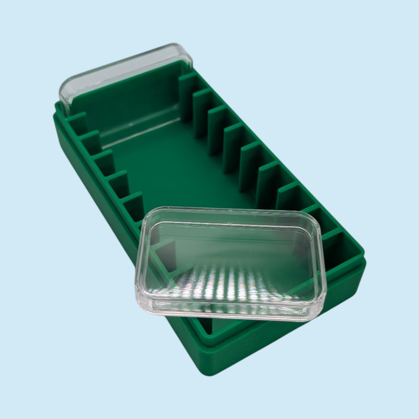 5oz Silver Bars Storage Box for Direct-Fit Capsules | Holds 10 5oz Silver Bars | 1x10 Layout | 9 color Options | Optional Customized Text