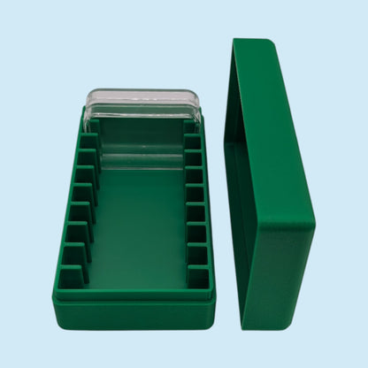 5oz Silver Bars Storage Box for Direct-Fit Capsules | Holds 10 5oz Silver Bars | 1x10 Layout | 9 color Options | Optional Customized Text