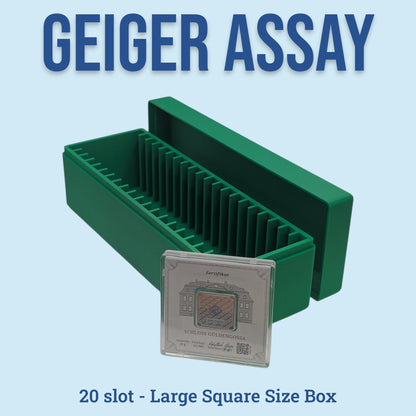 Premium Storage Box for Large Sized Geiger Edelmetalle Square Assay Silver Bars (20 Slots)