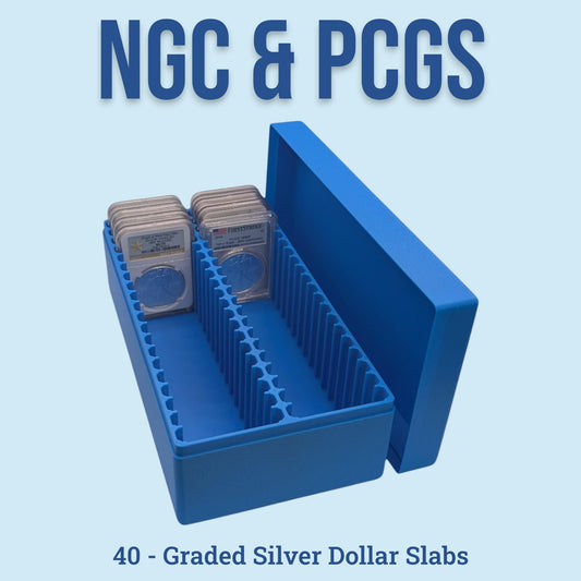 NGC PCGS Graded Coin Slab Box - 40 Slot - Certified Silver Dollar