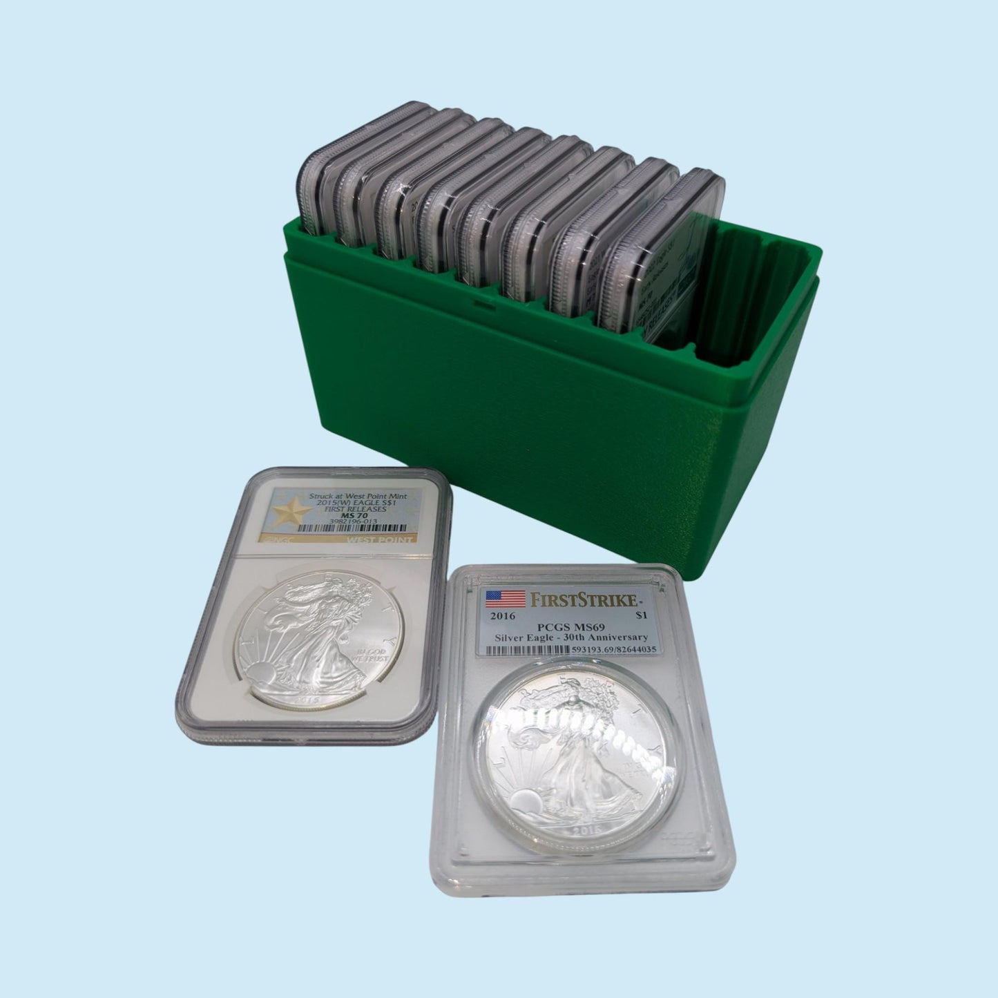 NGC PCGS Graded Coin Slab Box - 10 Slot - Certified Silver Dollar