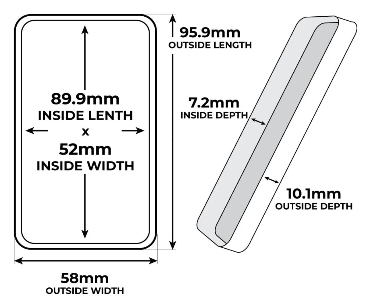 10oz Silver Bar Storage Box: Holds 15 Air-Tite Capsules, 9 Color Options and Optional Custom Text