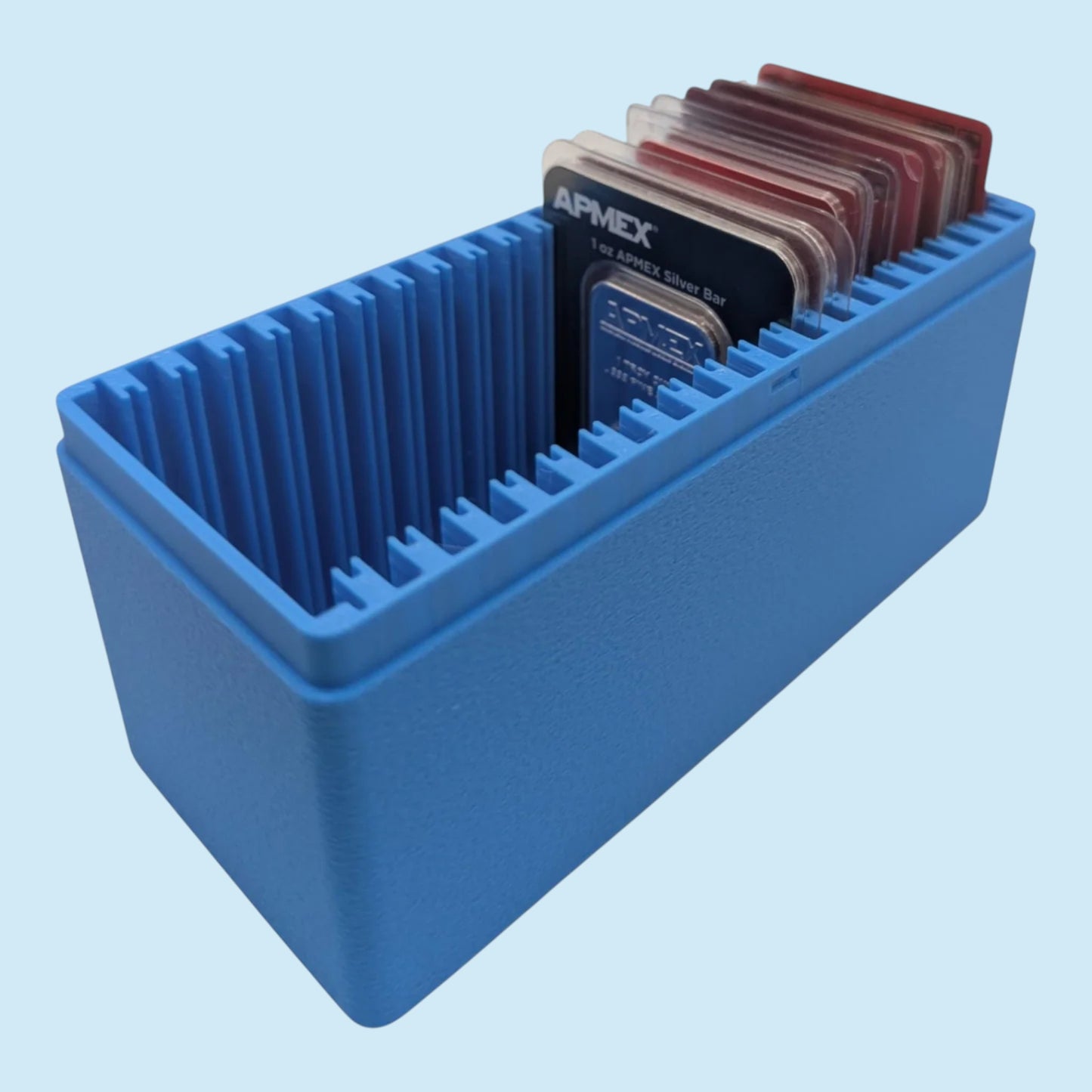 1 oz Gold and Silver Bar Assay Card Case | Holds 20 Common Assay Cards | 9 colors to choose from | Optional Customizable Text on lid