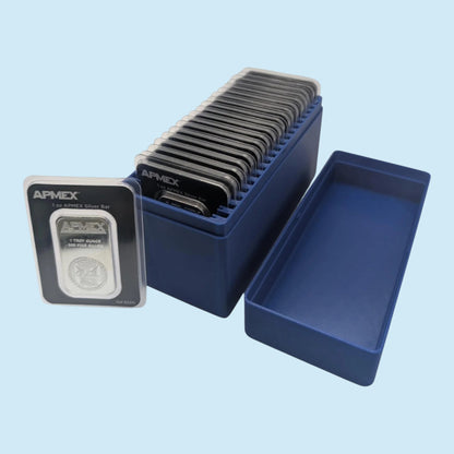 1 oz Gold and Silver Bar Assay Card Case | Holds 20 Common Assay Cards | 9 colors to choose from | Optional Customizable Text on lid