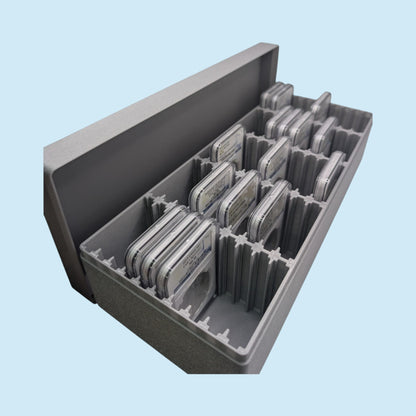 Graded Coin Storage Box | 50 Certified NGC and PCGS 1oz Silver Dollar Slabs | 5x10 Layout | 9 Color Options | Optional Customized Text