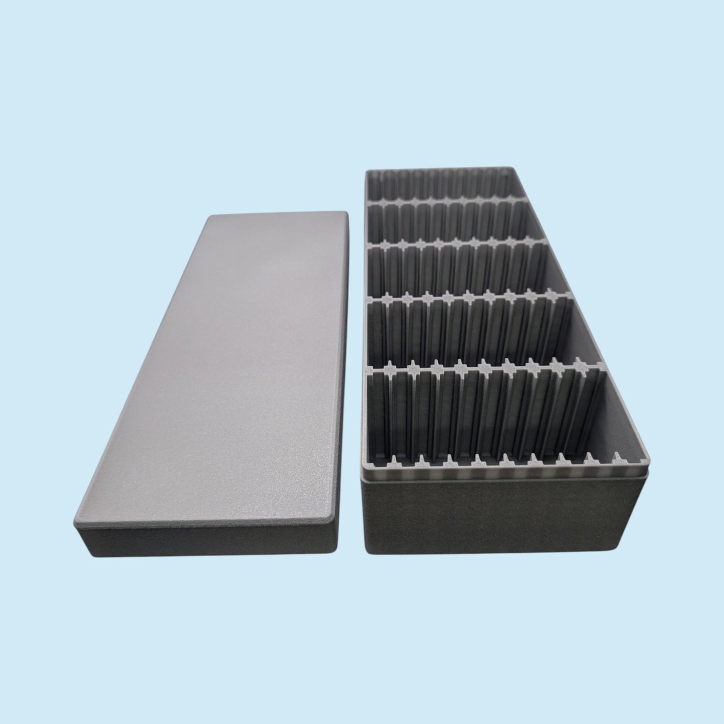 Graded Coin Storage Box | 50 Certified NGC and PCGS 1oz Silver Dollar Slabs | 5x10 Layout | 9 Color Options | Optional Customized Text