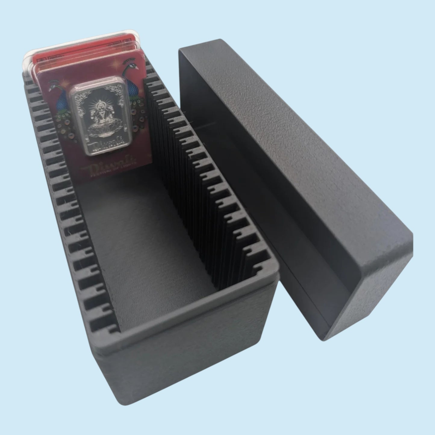 1 oz Gold and Silver Bar Assay Card Case | Holds 20 Common Assay Cards | 9 colors to choose from | Optional Customizable Text on lid