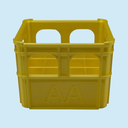 Crate Style Battery Storage | Battery Case for AAA, AA, 9v, 18650, 18500, CR2032 | Organizer | Stackable | 3D Printed | Unique Gift