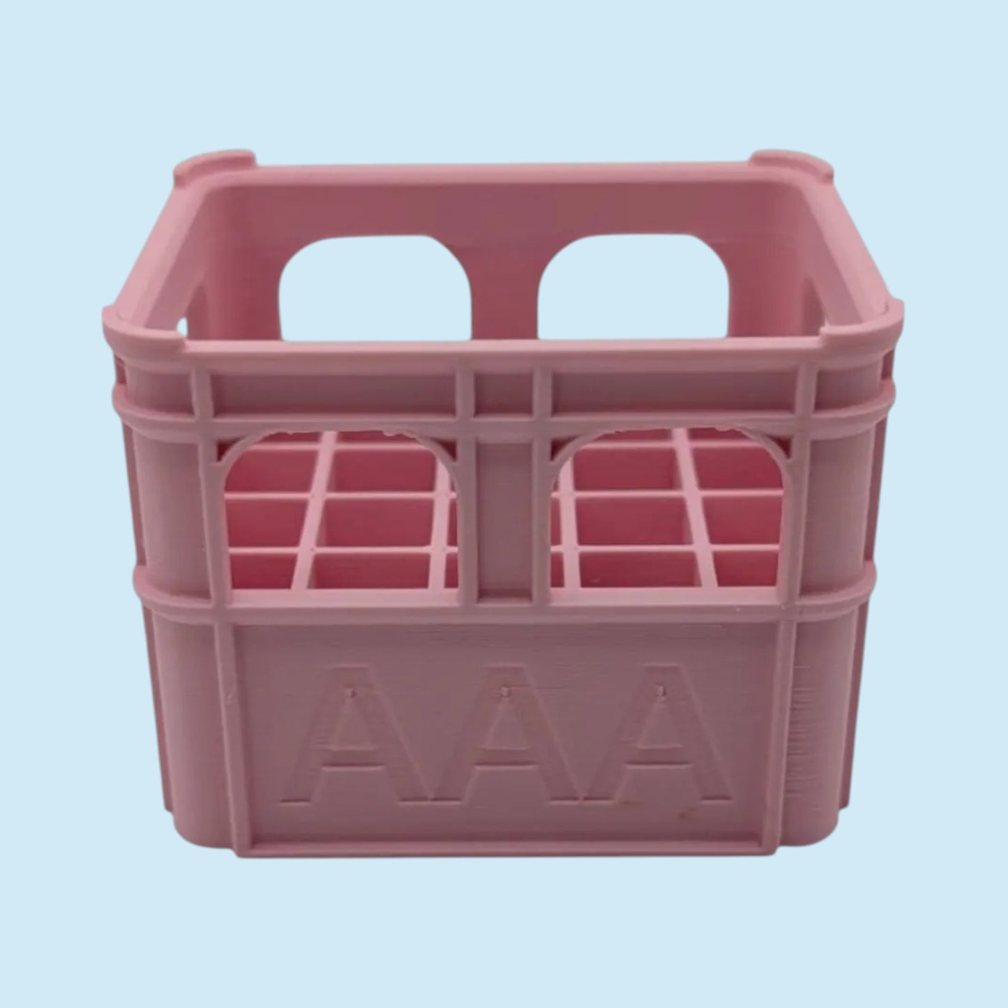 Crate Style Battery Storage | Battery Case for AAA, AA, 9v, 18650, 18500, CR2032 | Organizer | Stackable | 3D Printed | Unique Gift
