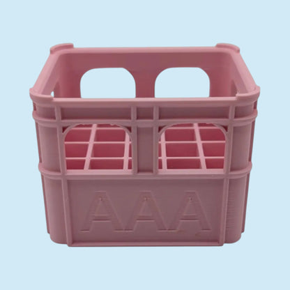 Crate Style Battery Storage | Battery Case for AAA, AA, 9v, 18650, 18500, CR2032 | Organizer | Stackable | 3D Printed | Unique Gift