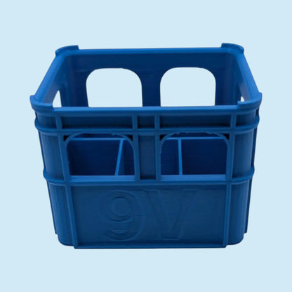Crate Style Battery Storage | Battery Case for AAA, AA, 9v, 18650, 18500, CR2032 | Organizer | Stackable | 3D Printed | Unique Gift