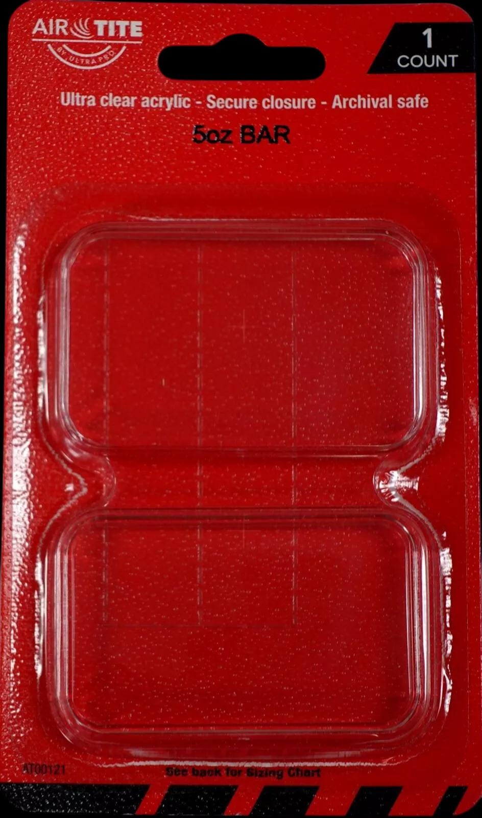 5oz Silver Bars Storage Box for Direct-Fit Capsules | Holds 15 5oz Silver Bars | 1x15 Layout | 9 color Options | Optional Customized Text