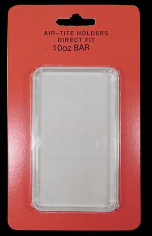 10oz Silver Bars Storage Box for Direct-Fit Capsules | Holds 10 10oz Silver Bars | 1x10 Layout | 9 color Options | Optional Customized Text