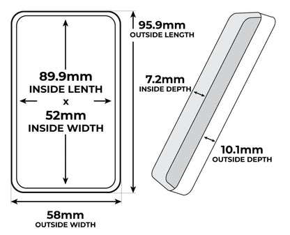 10oz Silver Bars Storage Box for Direct-Fit Capsules | Holds 10 10oz Silver Bars | 1x10 Layout | 9 color Options | Optional Customized Text