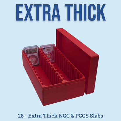 NGC Extra Thick Coin Slab Box - 28 Slot - High Relief Fat Slab