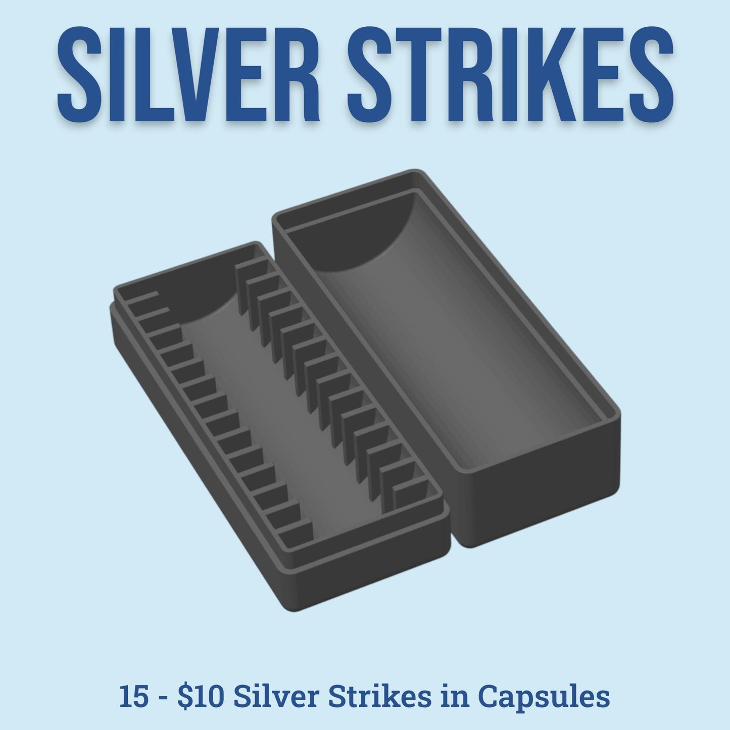Casino $10 Silver Strike Capsule Box - 15 Slot - Silver Strike Collector