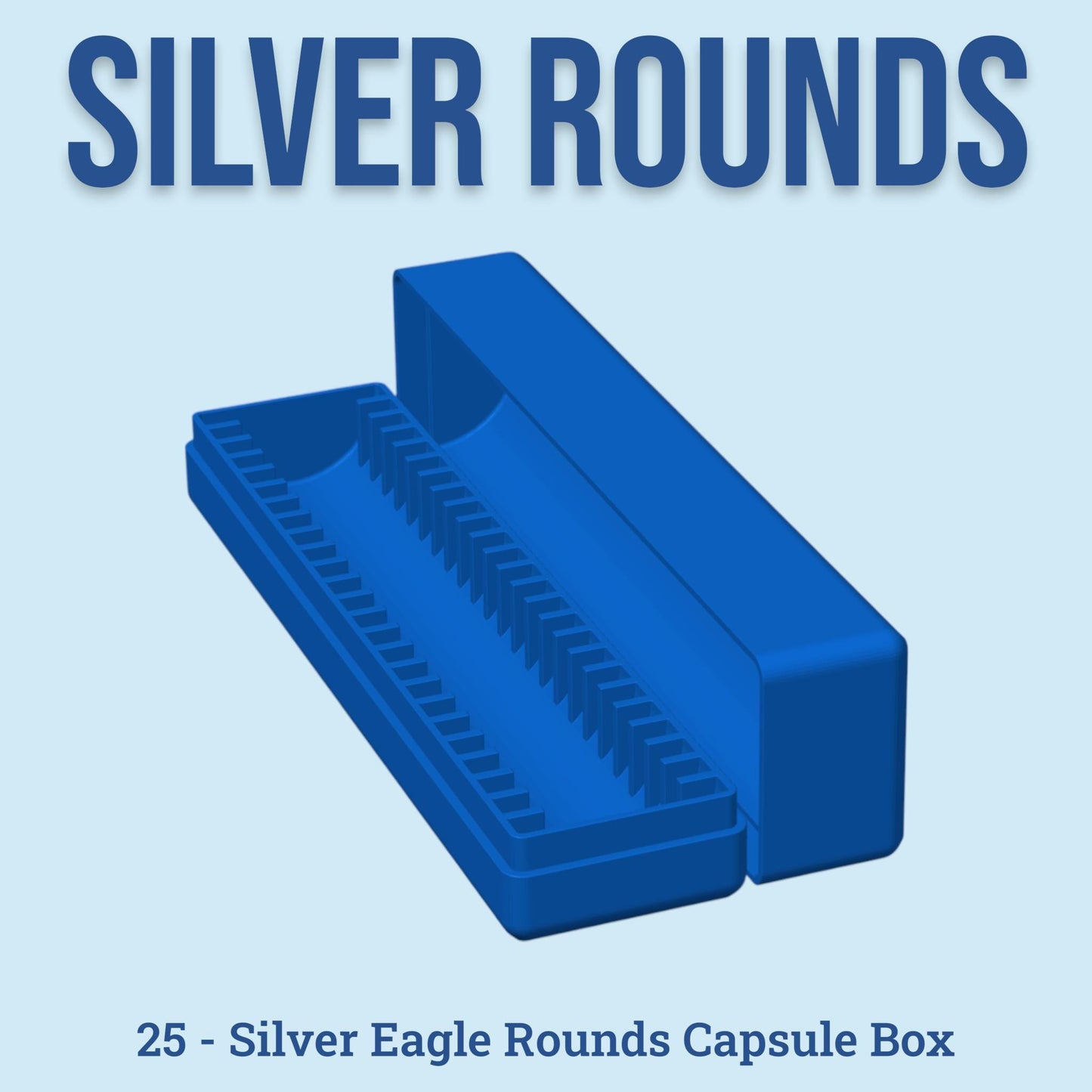 Silver Eagle Capsule Box - 25 Coin - Fits Air-Tite H40 & Guardhouse EvoCore