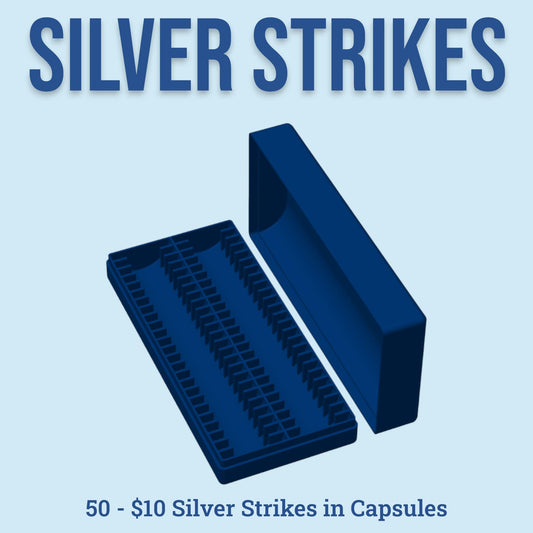 Casino $10 Silver Strike Capsule Box - 50 Slot - Silver Strike Collector