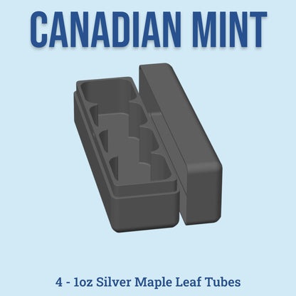 1oz Silver Maple Leaf Tube Box - 4 Tube - RCM Coin Tube