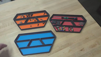 5 Bin Stackable Parts Tray - 2 Tool | Garage Organizer | Hobby Organizer | Desk Organizer | Hobby Tray | Workspace Organizer